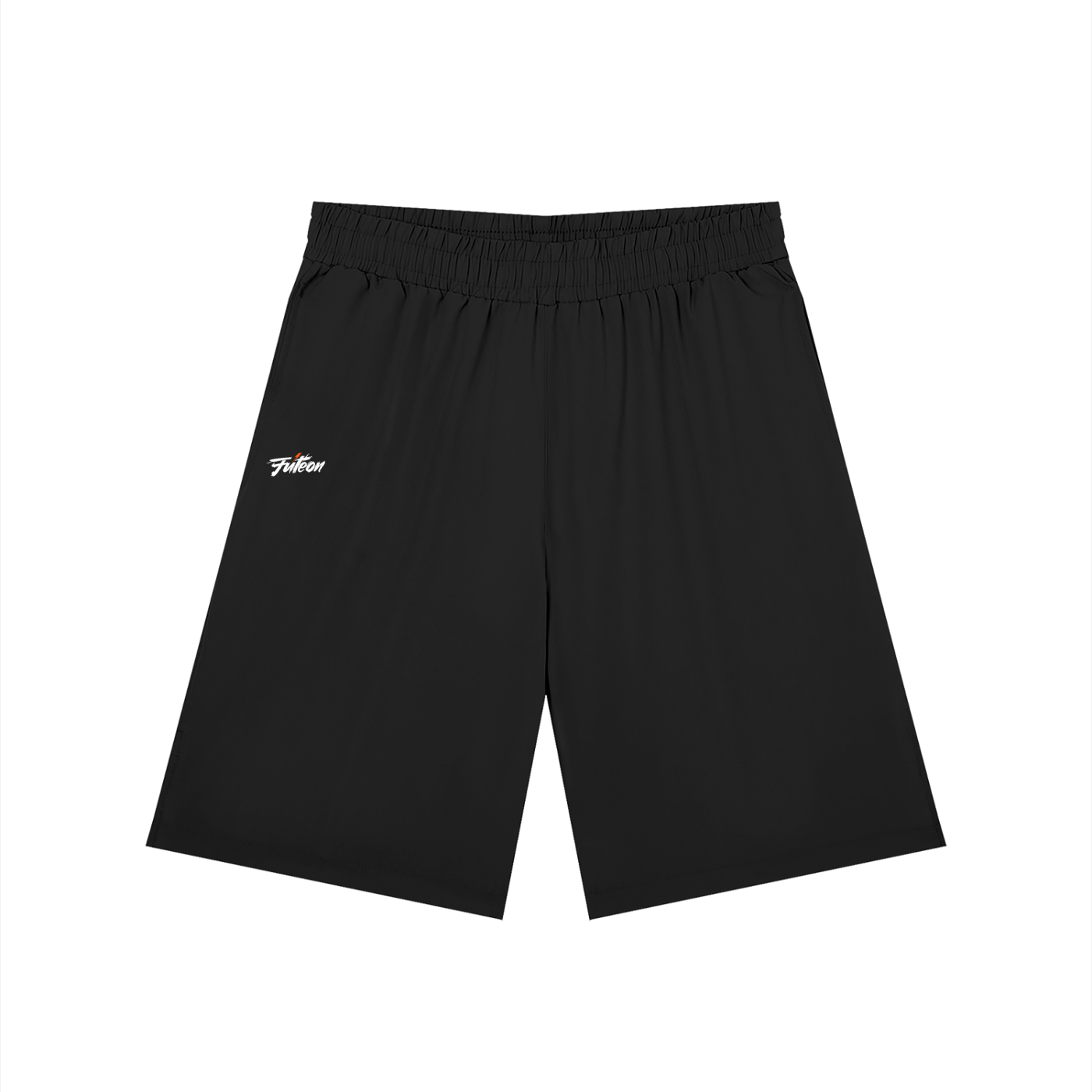 Futéon Men’s Solid Elastic Waist Shorts