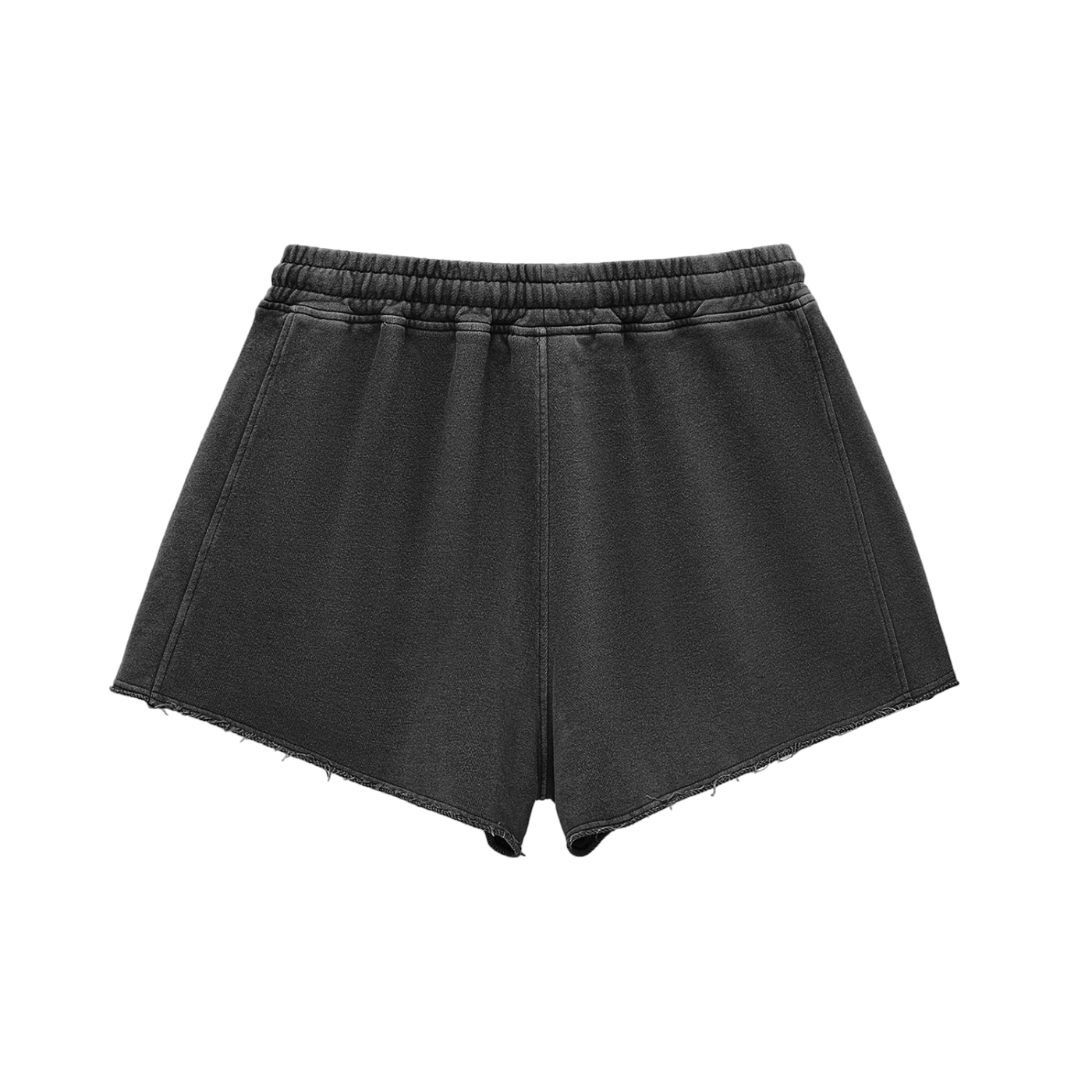 Futéon Snow Washed Raw Edge Drawstring Shorts