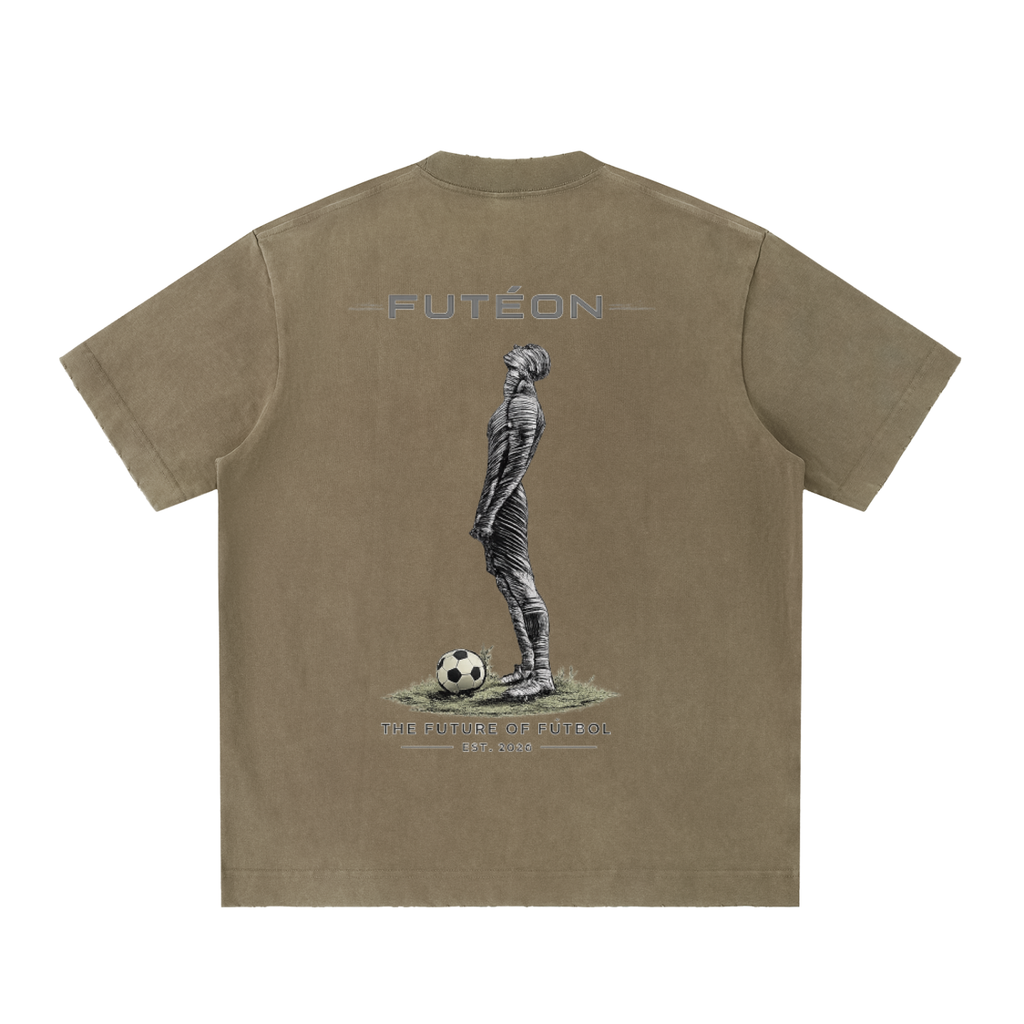 Futéon Heavyweight Vintage Washed Frayed T-Shirt