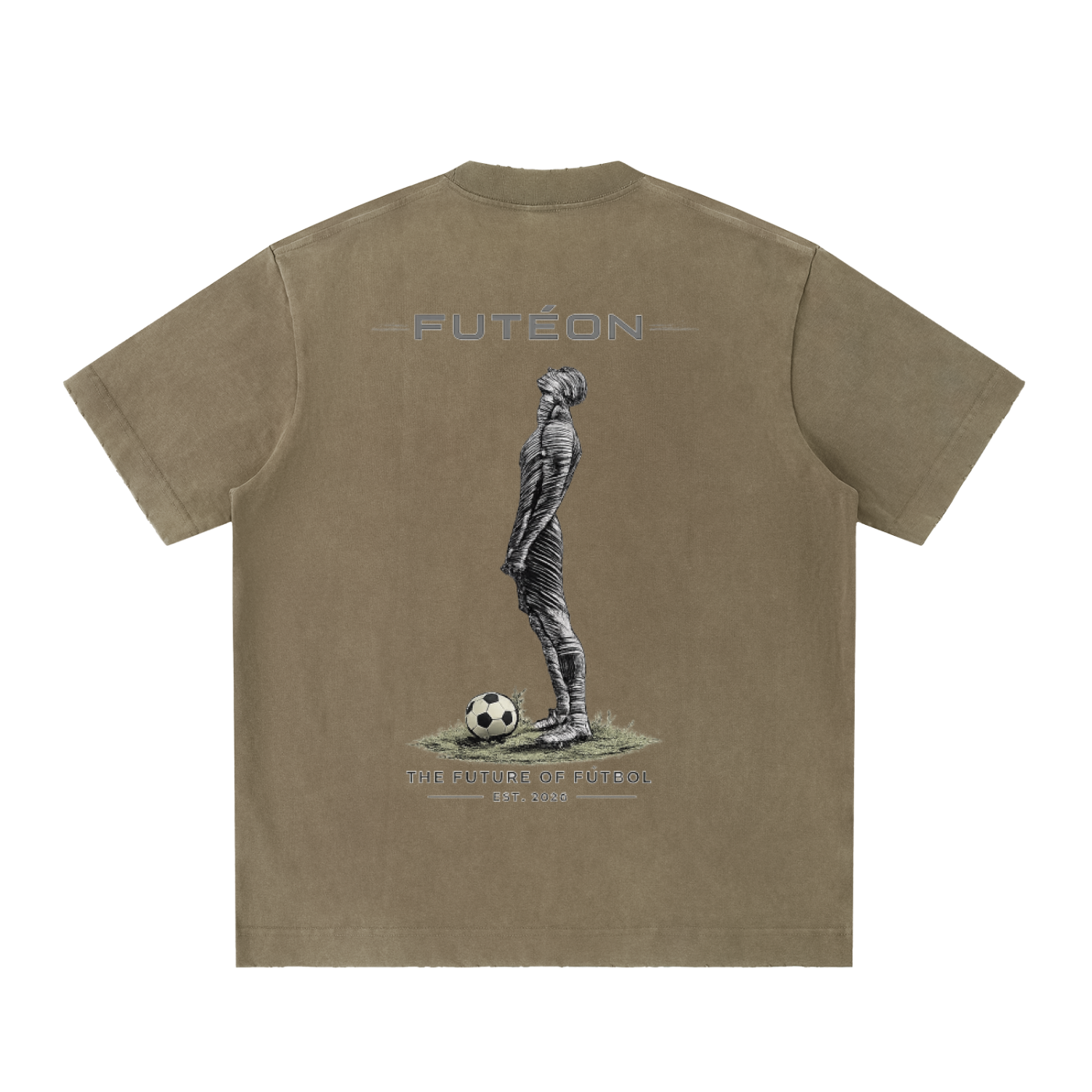 Futéon Heavyweight Vintage Washed Frayed T-Shirt