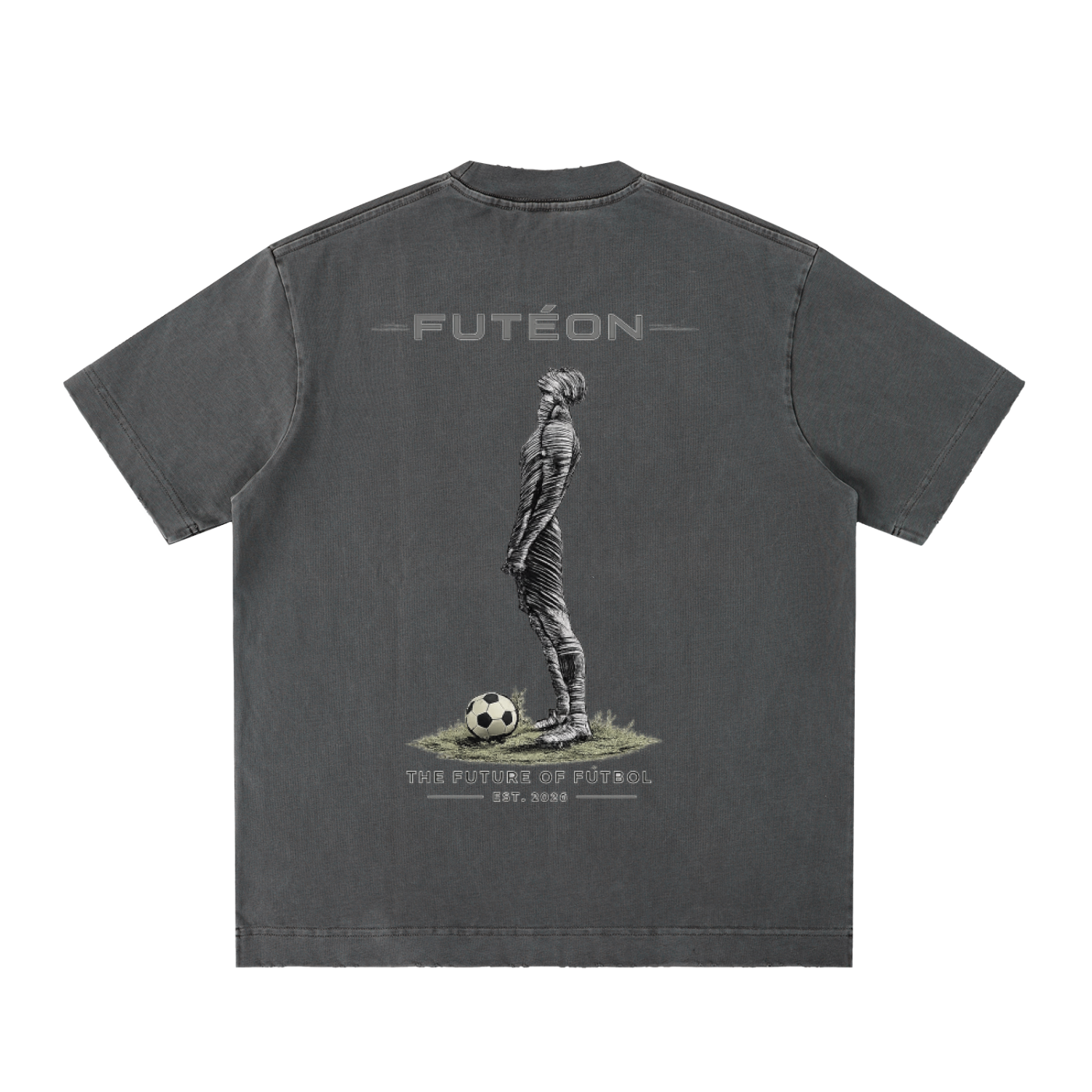 Futéon Heavyweight Vintage Washed Frayed T-Shirt