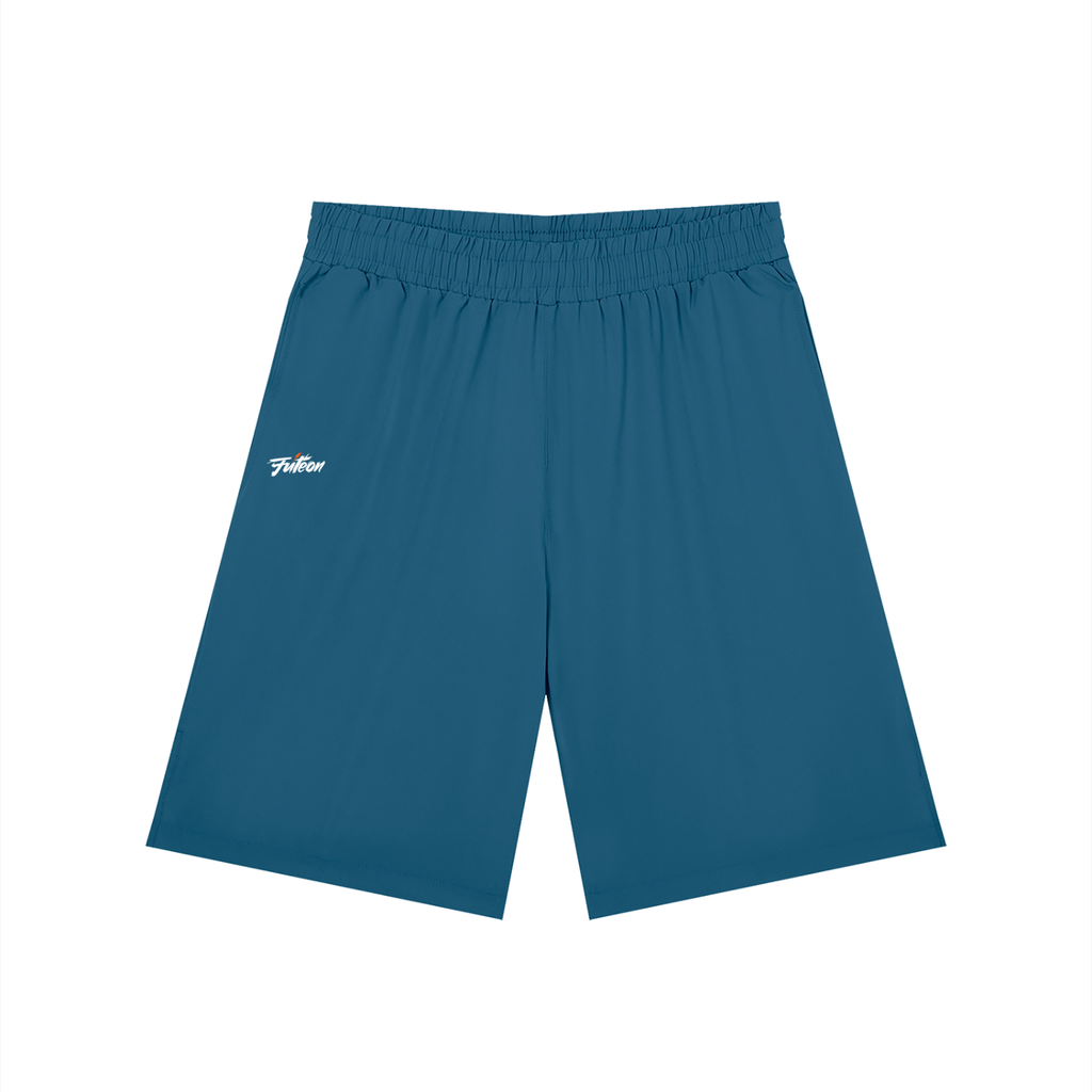 Futéon Men’s Solid Elastic Waist Shorts
