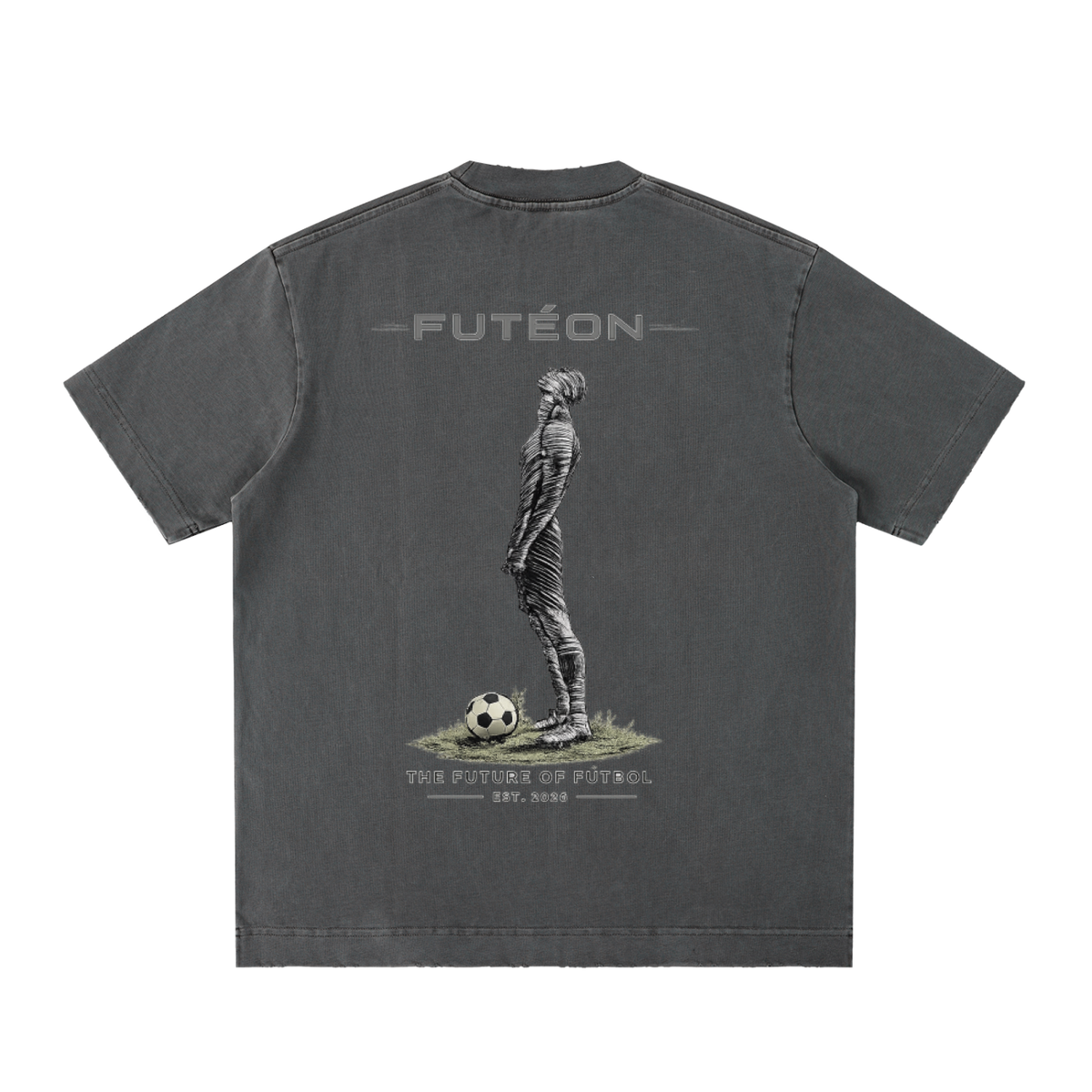 Futéon Heavyweight Vintage Washed Frayed T-Shirt