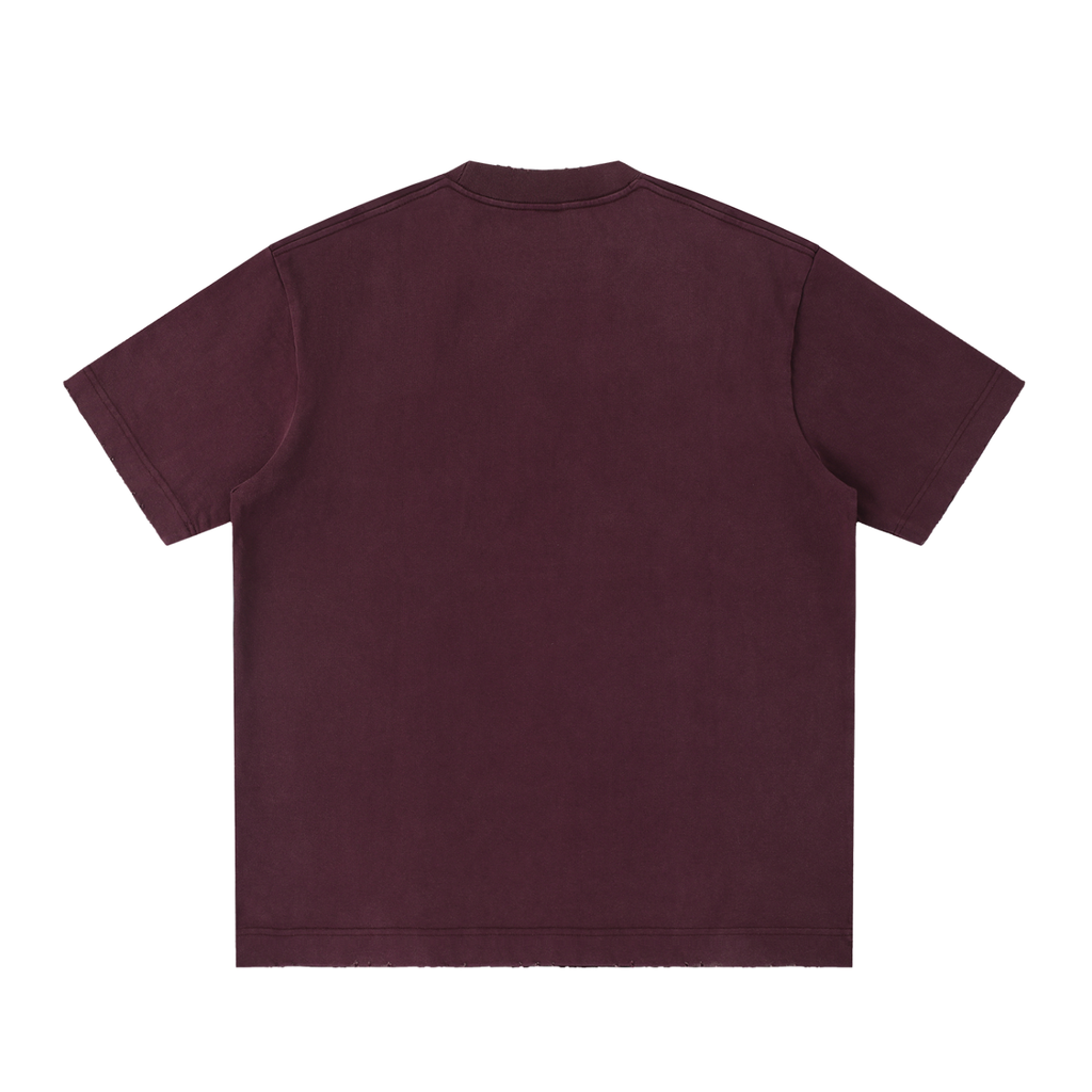 Futéon Heavyweight Vintage Washed Frayed T-Shirt