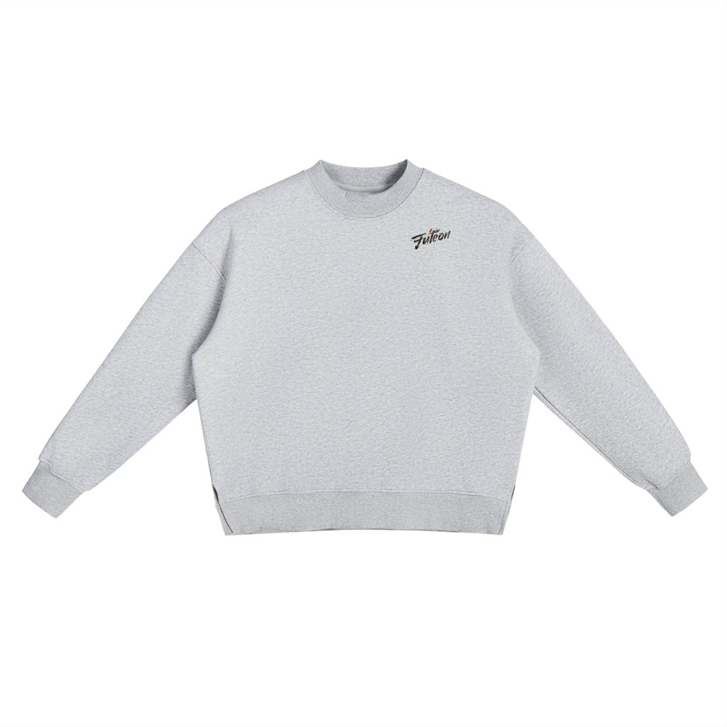 Futéon Fleece Side Slit Crewneck Long Sleeve