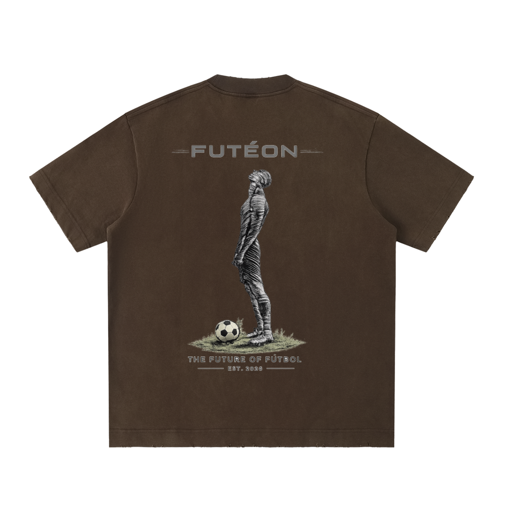 Futéon Heavyweight Vintage Washed Frayed T-Shirt