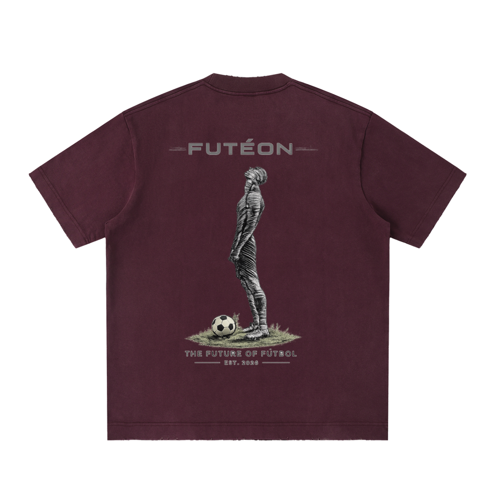 Futéon Heavyweight Vintage Washed Frayed T-Shirt
