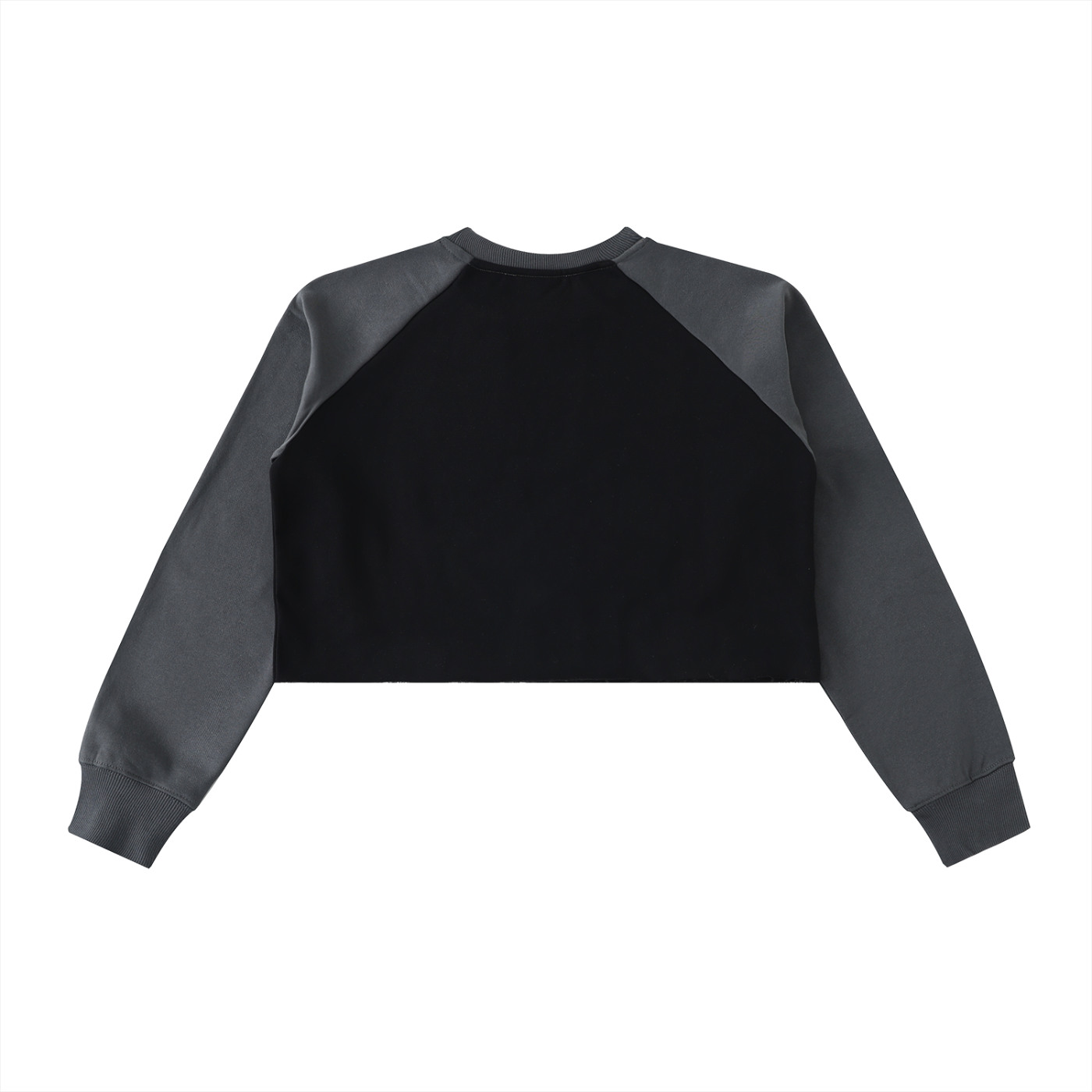 Futéon Raw-Hem Color-Block Raglan Crop Long Sleeve