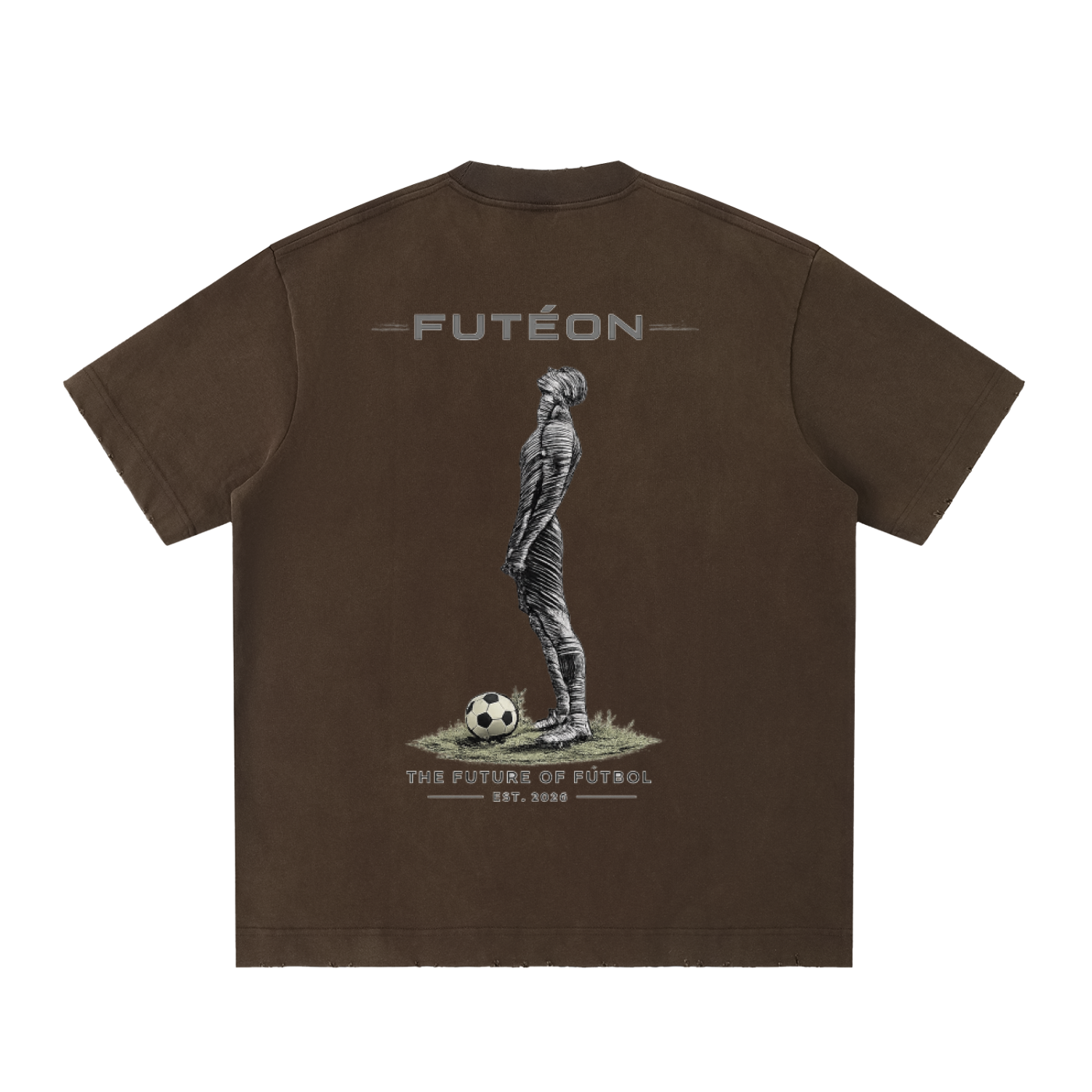 Futéon Heavyweight Vintage Washed Frayed T-Shirt