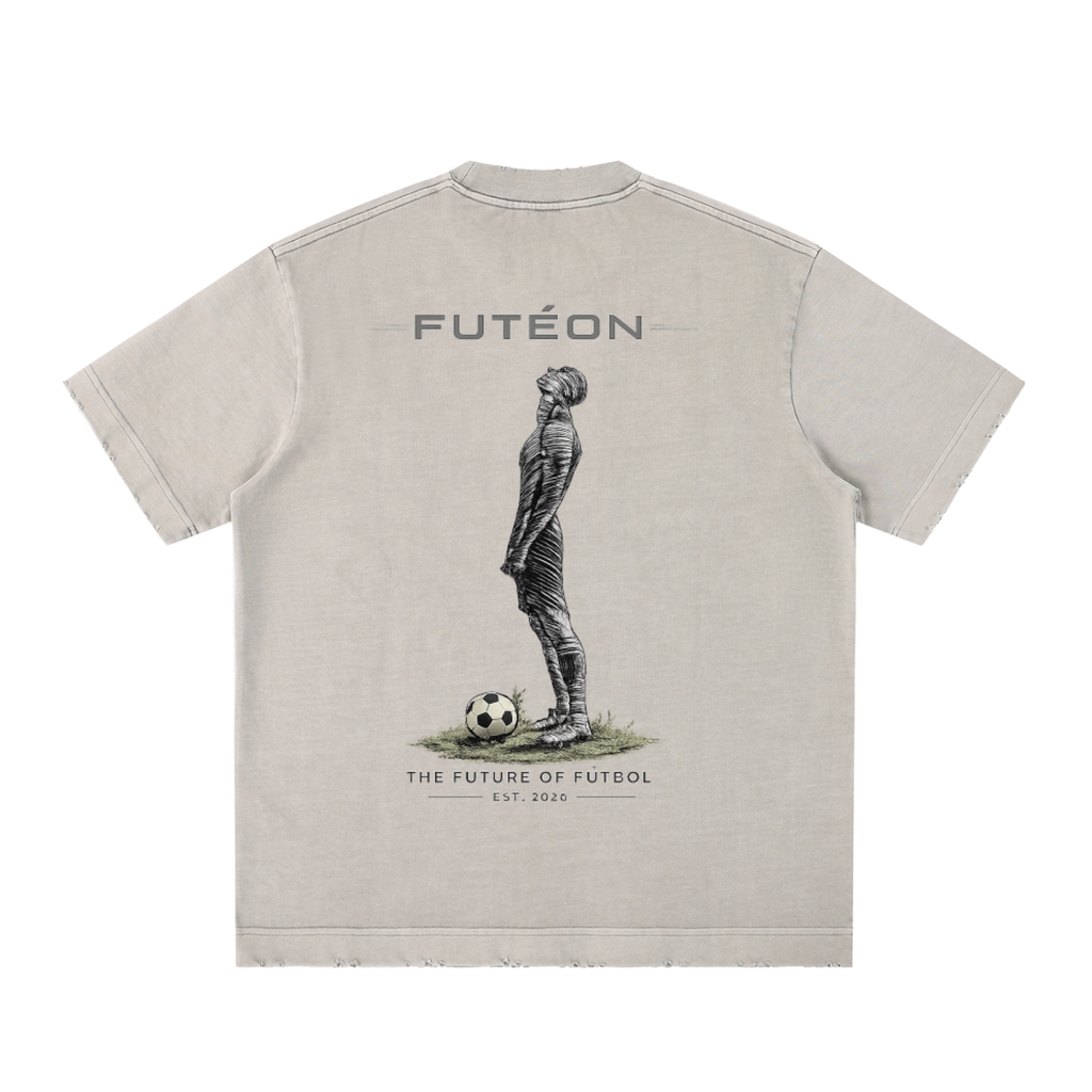 Futéon Heavyweight Vintage Washed Frayed T-Shirt