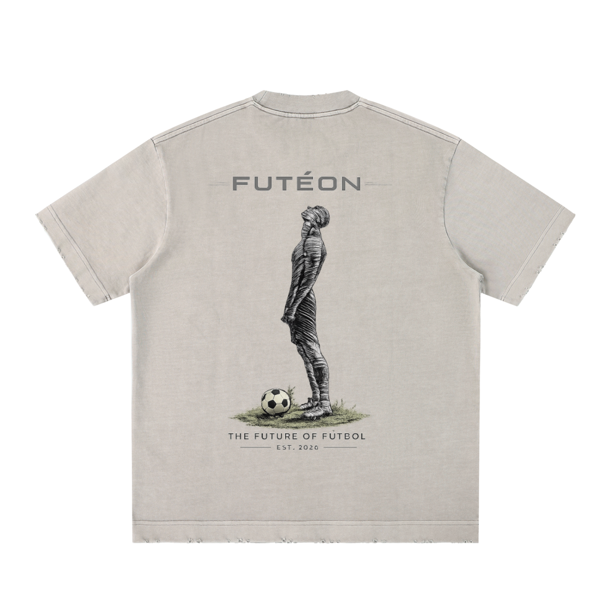 Futéon Heavyweight Vintage Washed Frayed T-Shirt