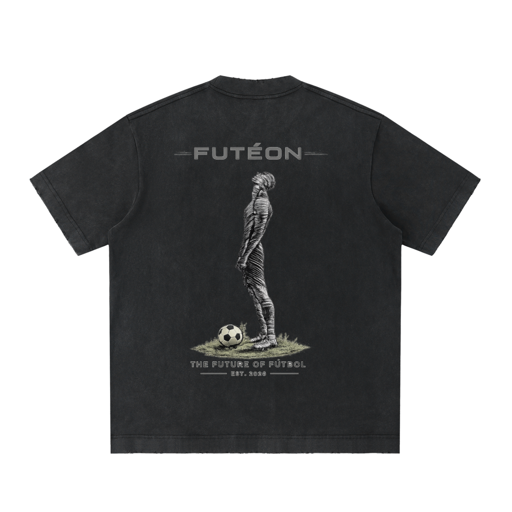 Futéon Heavyweight Vintage Washed Frayed T-Shirt