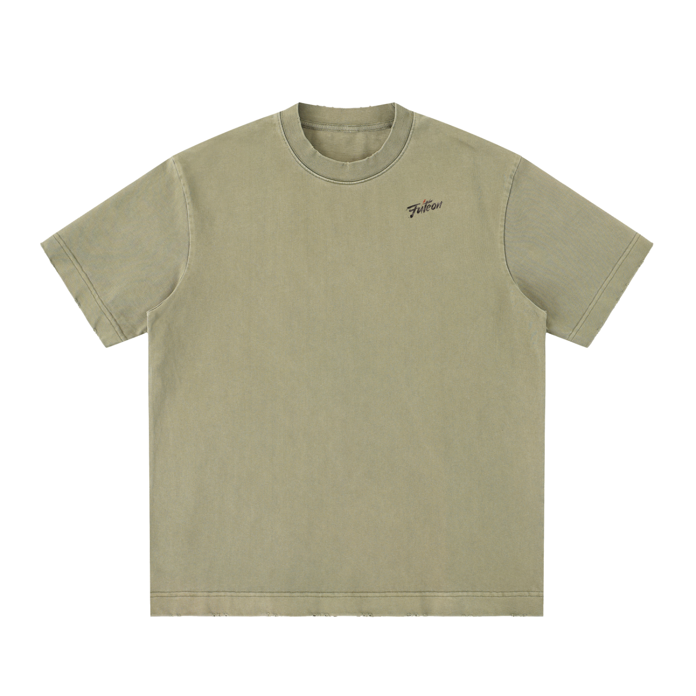 Futéon Heavyweight Vintage Washed Frayed T-Shirt
