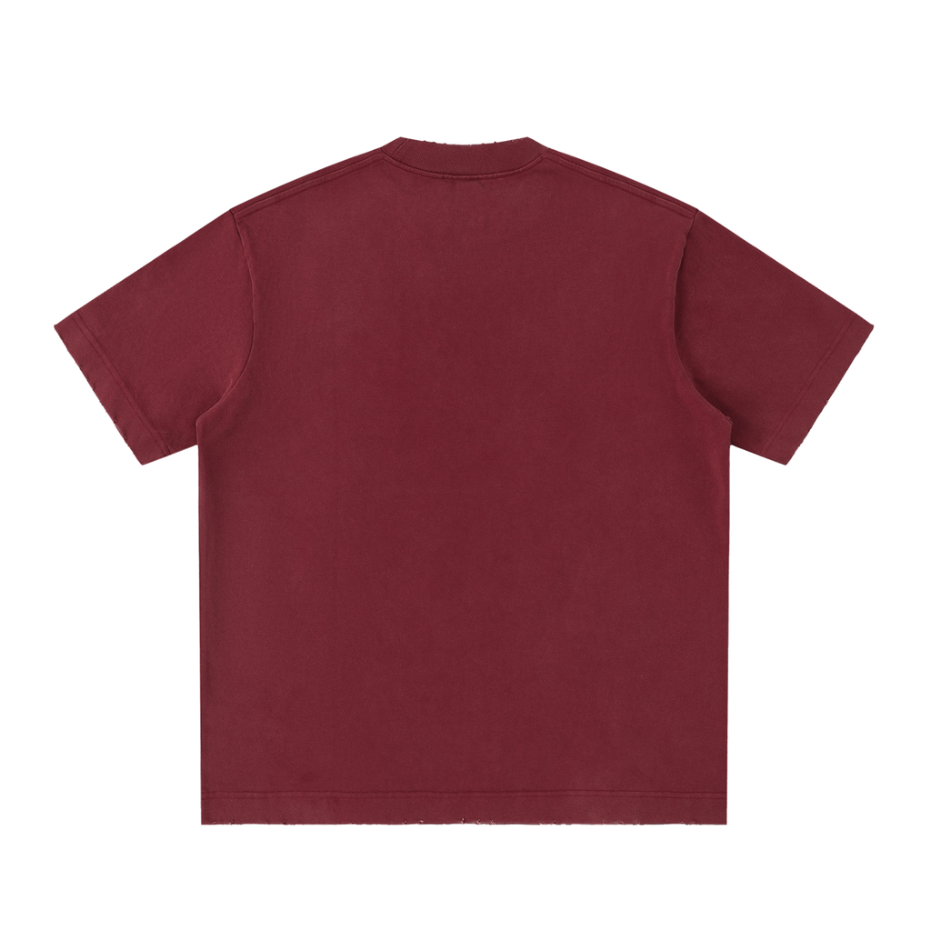 Futéon Heavyweight Vintage Washed Frayed T-Shirt