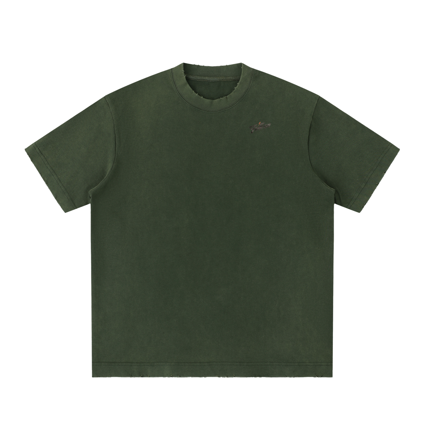 Futéon Heavyweight Vintage Washed Frayed T-Shirt