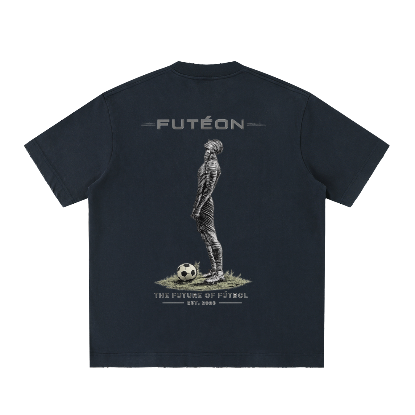 Futéon Heavyweight Vintage Washed Frayed T-Shirt
