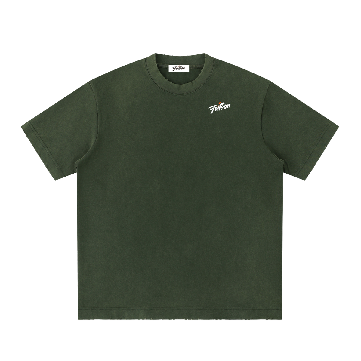 Futéon Heavyweight Vintage Washed Frayed T-Shirt
