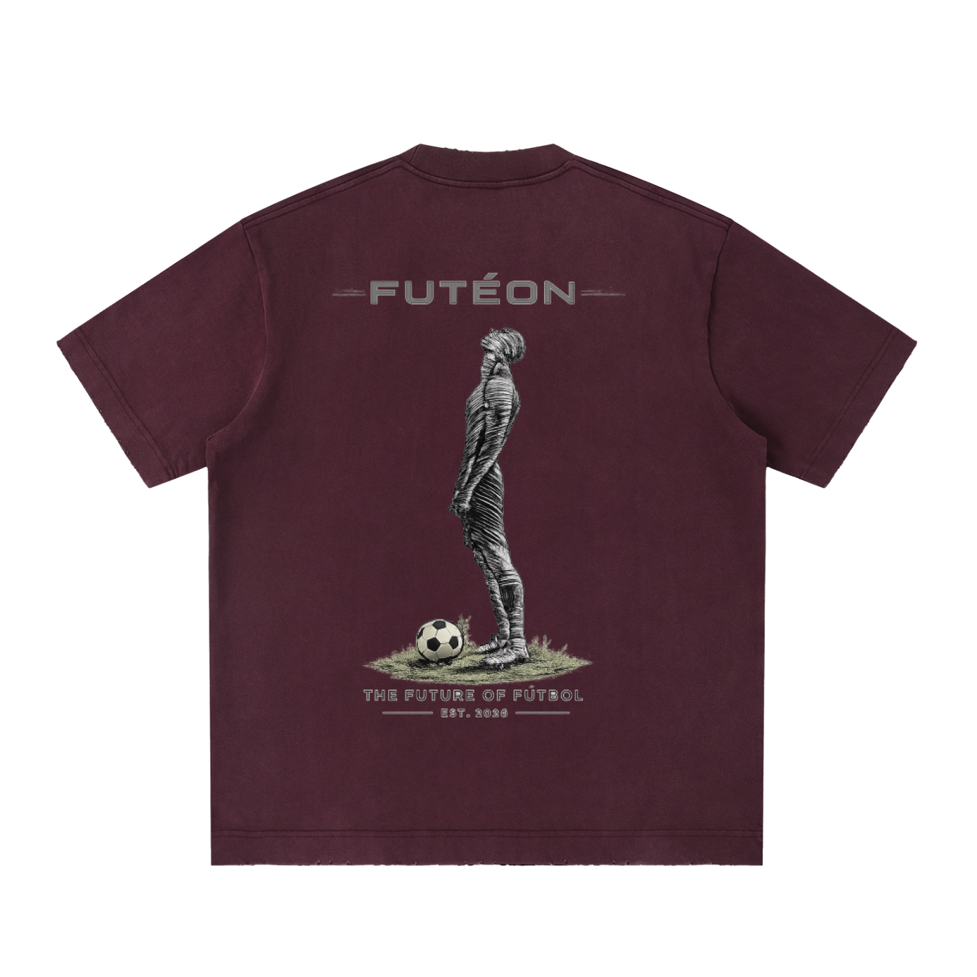 Futéon Heavyweight Vintage Washed Frayed T-Shirt