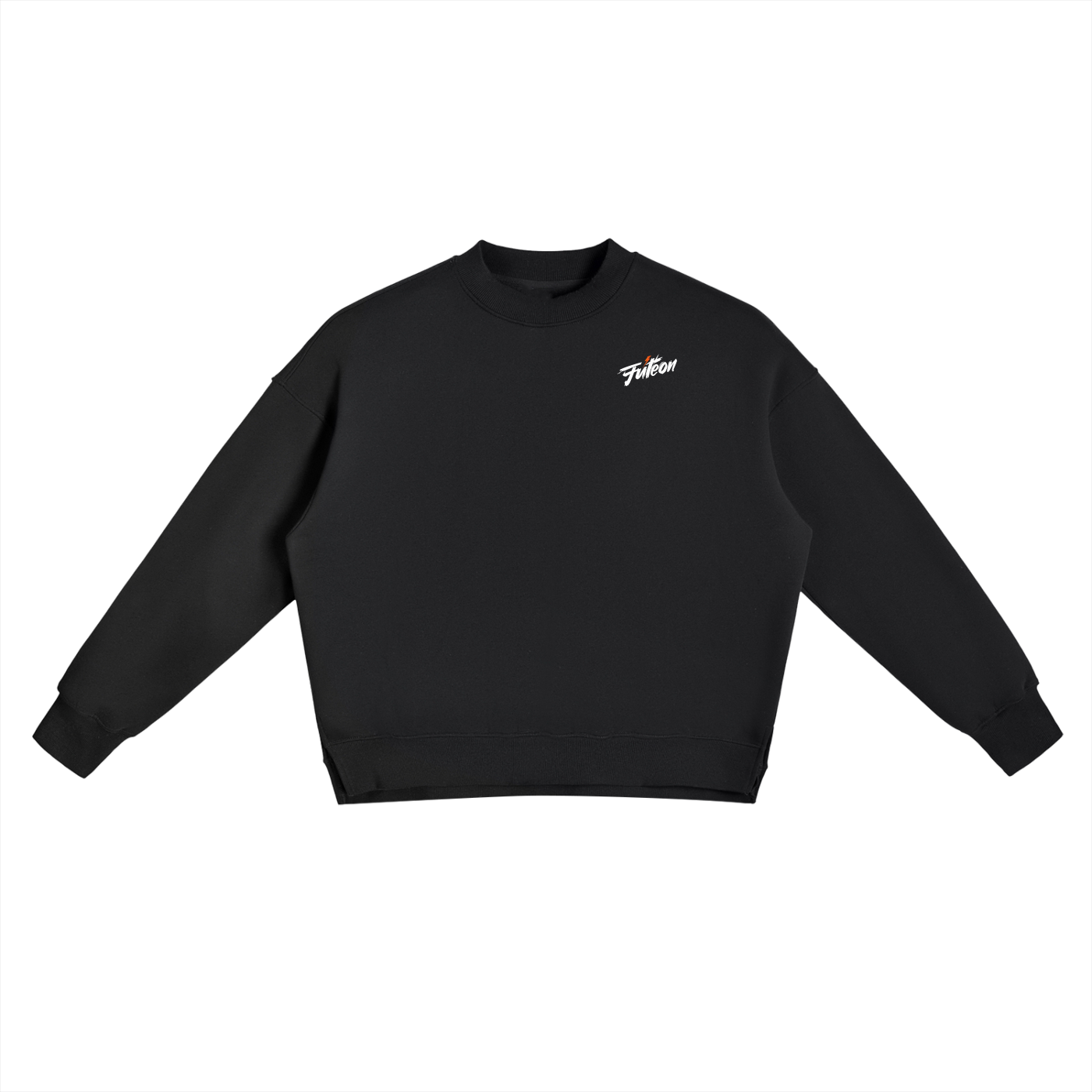 Futéon Fleece Side Slit Crewneck Long Sleeve
