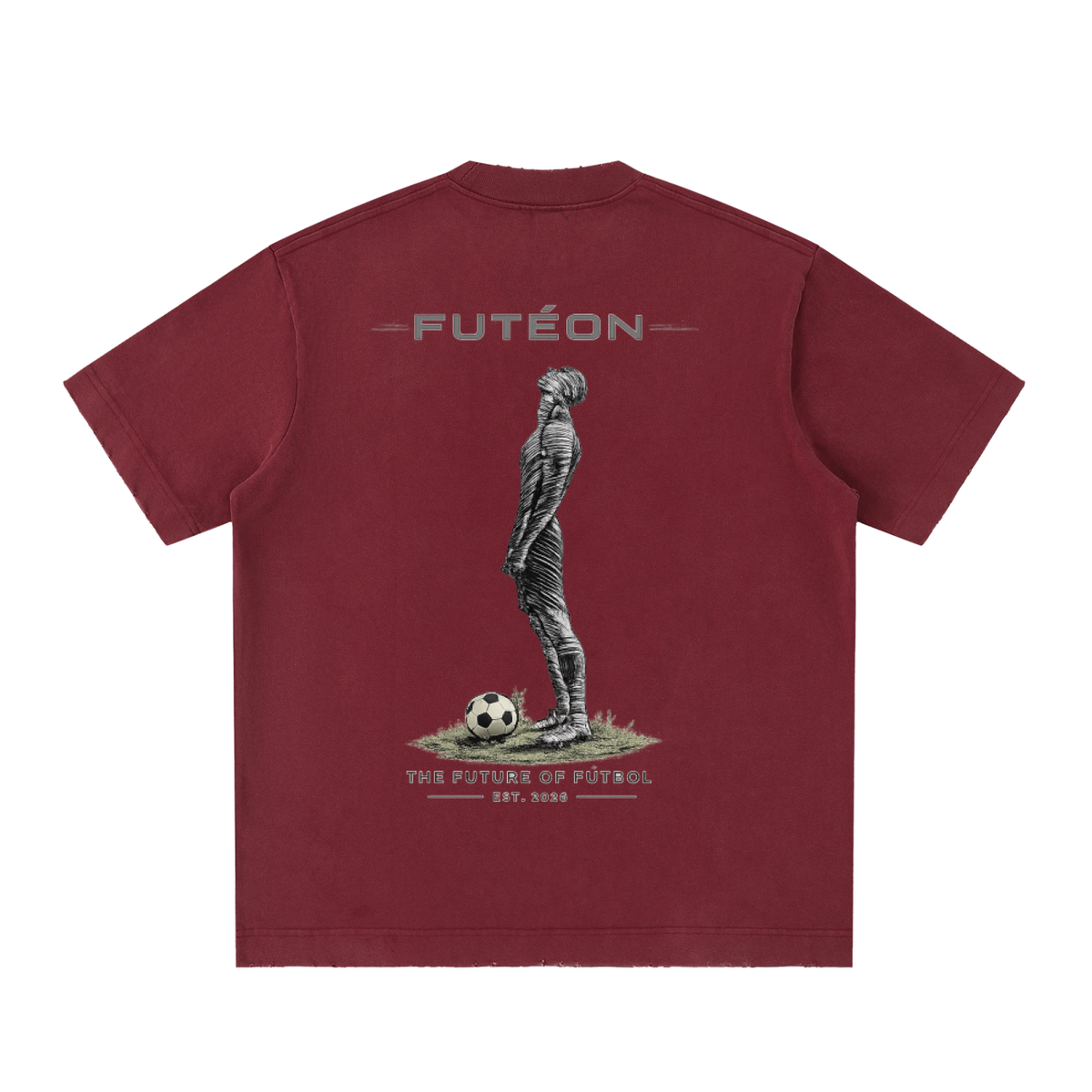 Futéon Heavyweight Vintage Washed Frayed T-Shirt