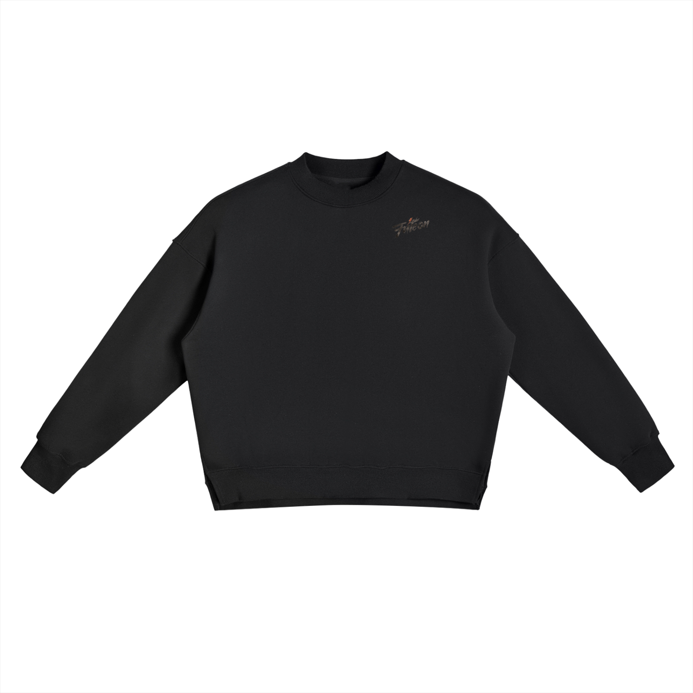 Futéon Fleece Side Slit Crewneck Long Sleeve