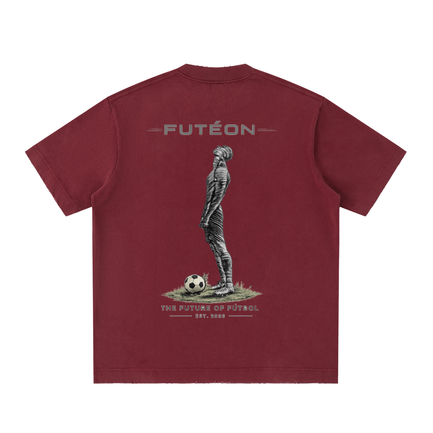 Futéon Heavyweight Vintage Washed Frayed T-Shirt