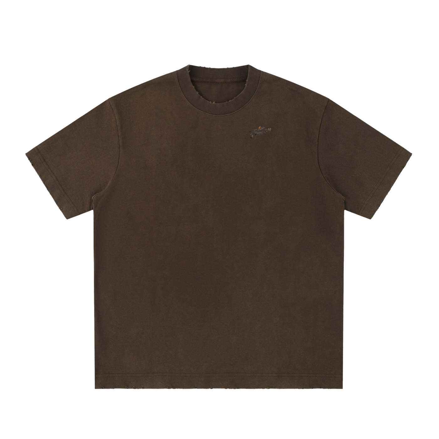Futéon Heavyweight Vintage Washed Frayed T-Shirt